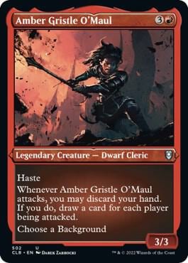 Amber Gristle O'Maul (Foil Etched), Commander Legends: Battle for Baldur's Gate 502