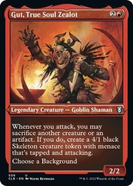 Gut, True Soul Zealot (Foil Etched), Commander Legends: Battle for Baldur's Gate 506