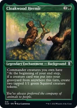 Cloakwood Hermit (Foil Etched), Commander Legends: Battle for Baldur's Gate 514