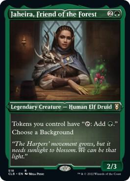 Jaheira, Friend of the Forest (Foil Etched), Commander Legends: Battle for Baldur's Gate 518