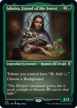 Jaheira, Friend of the Forest (Foil Etched), Commander Legends: Battle for Baldur's Gate 518