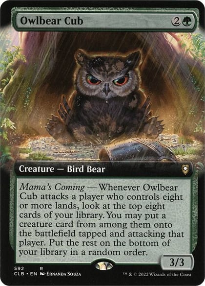 Owlbear Cub (Extended Art), Commander Legends: Battle for Baldur's Gate 592