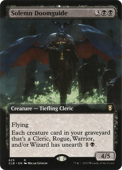 Solemn Doomguide (Extended Art), Commander Legends: Battle for Baldur's Gate 625
