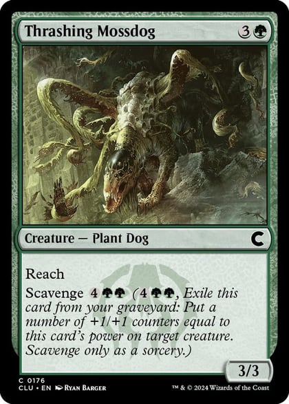 Thrashing Mossdog, Ravnica: Clue Edition 176