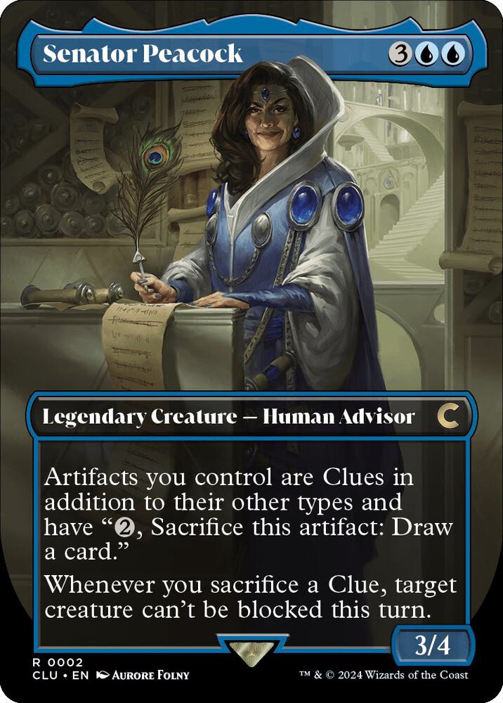 Senator Peacock (Borderless), Ravnica: Clue Edition 2