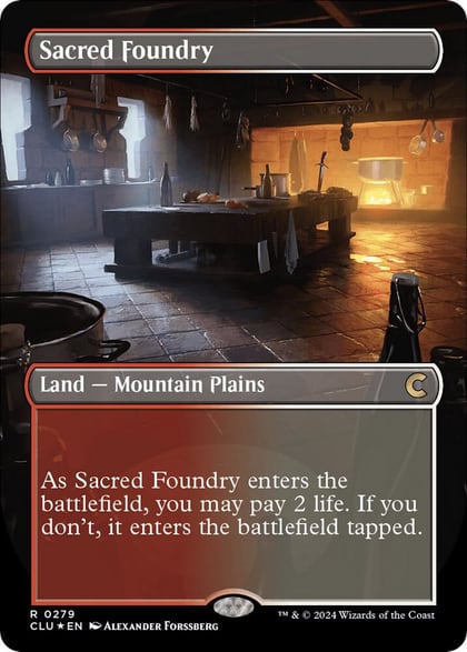 Sacred Foundry (Borderless), Ravnica: Clue Edition 279