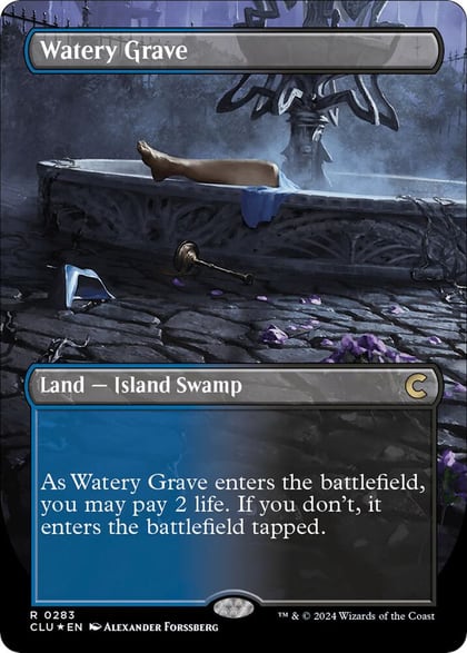 Watery Grave (Borderless), Ravnica: Clue Edition 283