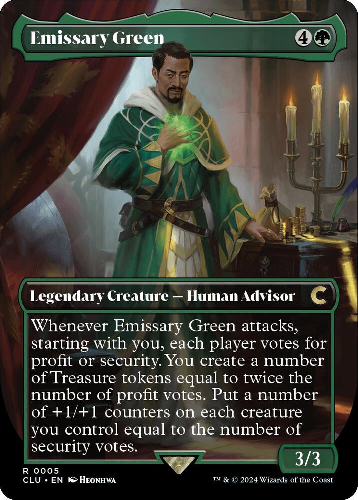 Emissary Green (Borderless), Ravnica: Clue Edition 5