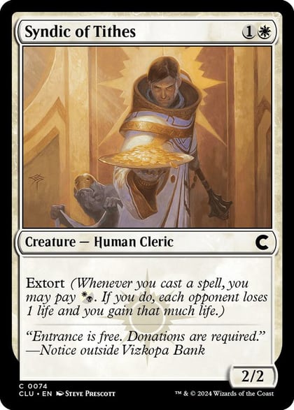 Syndic of Tithes, Ravnica: Clue Edition 74