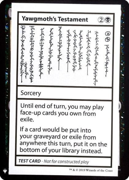 Yawgmoth's Testament, Mystery Booster: Convention Edition Exclusives #202734