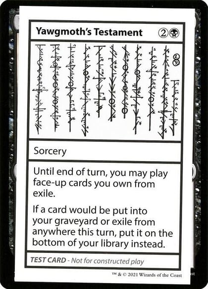 Yawgmoth's Testament (No PW Symbol), Mystery Booster: Convention Edition Exclusives #247046