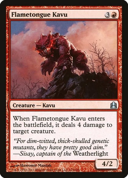 Flametongue Kavu, Commander 123