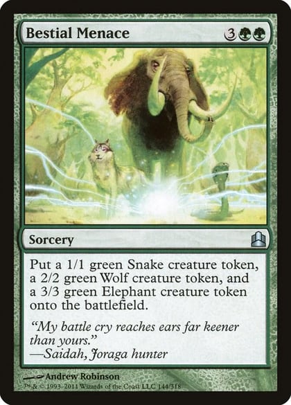 Bestial Menace, Commander 144
