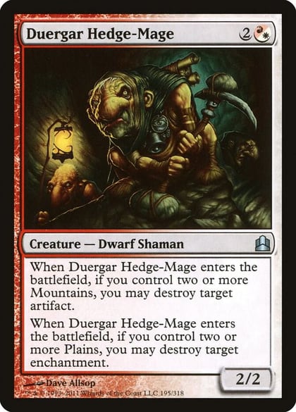 Duergar Hedge-Mage, Commander 195