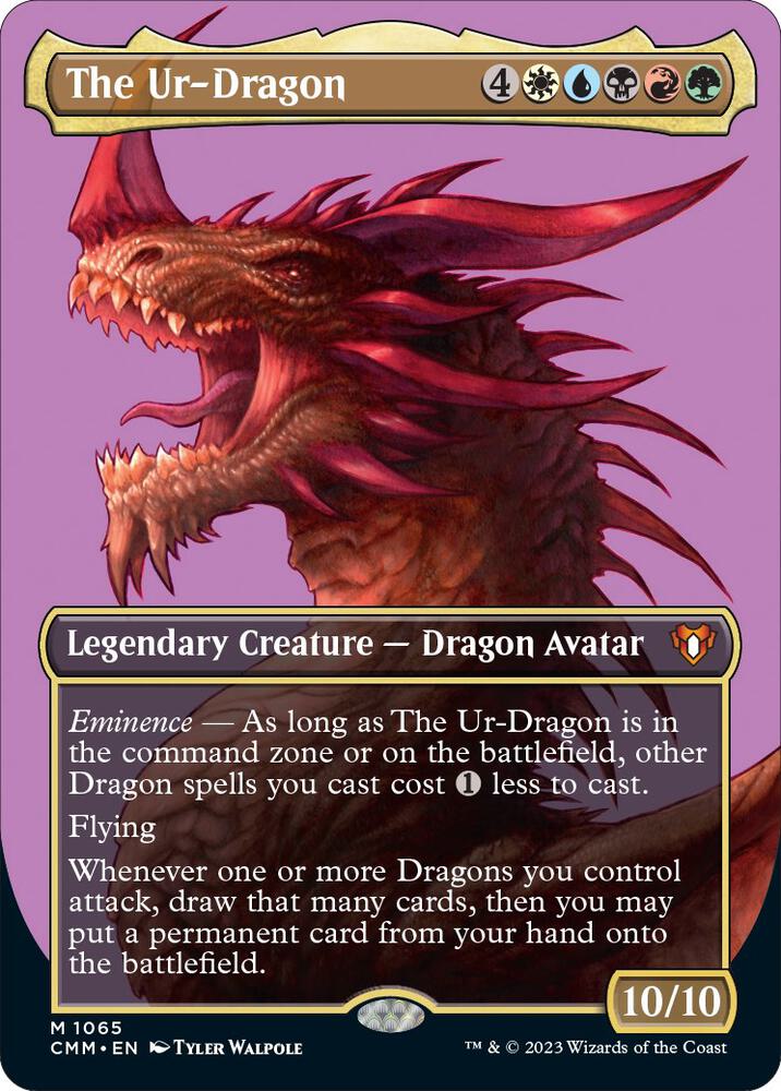 The Ur-Dragon (Textured Foil), Commander Masters 1065