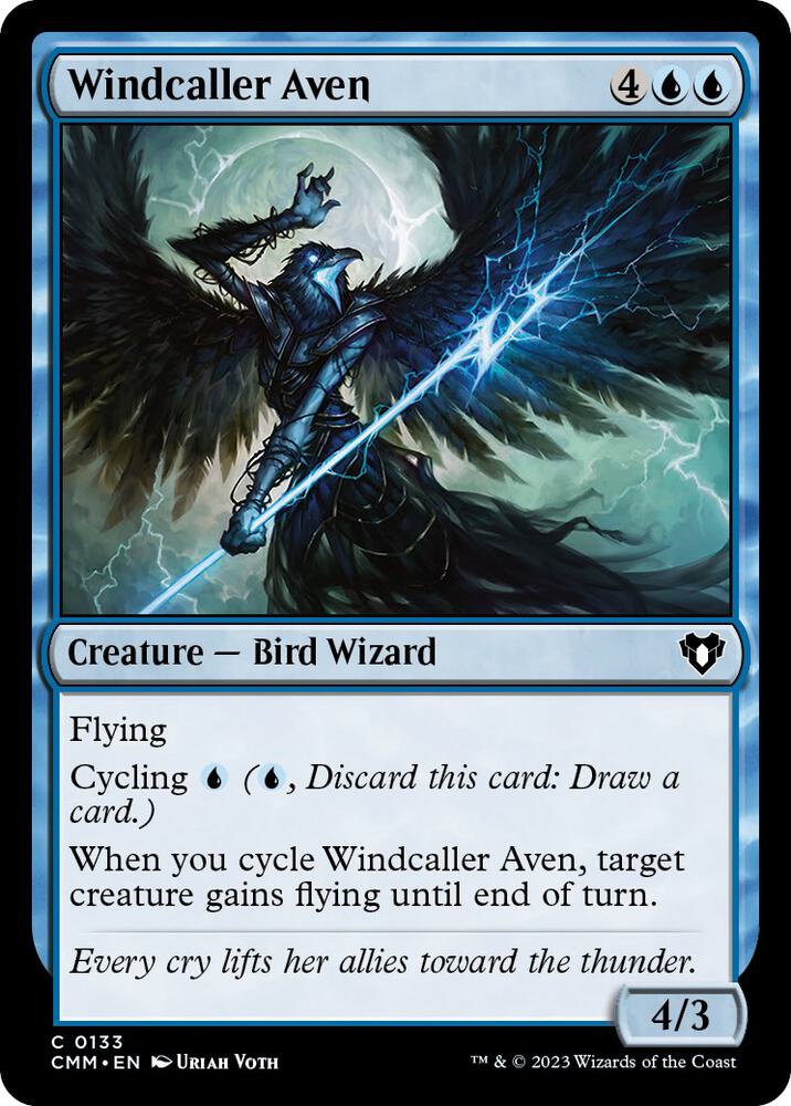 Windcaller Aven, Commander Masters 133
