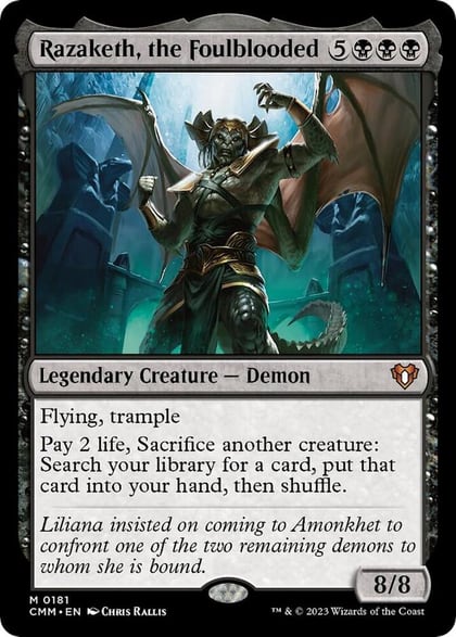 Razaketh, the Foulblooded, Commander Masters 181