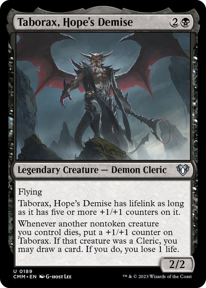Taborax, Hope's Demise, Commander Masters 189