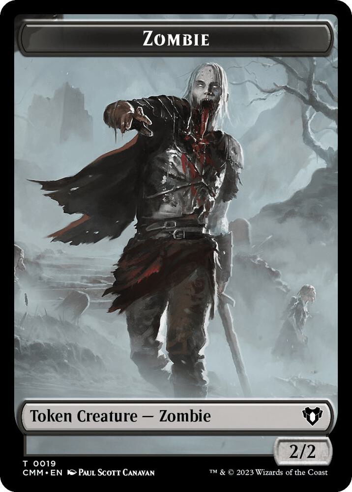 Zombie (0019) // Demon Double-Sided Token, Commander Masters 19 // 15