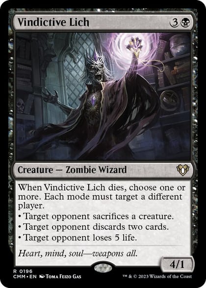 Vindictive Lich, Commander Masters 196
