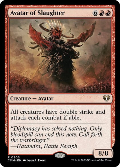 Avatar of Slaughter, Commander Masters 206