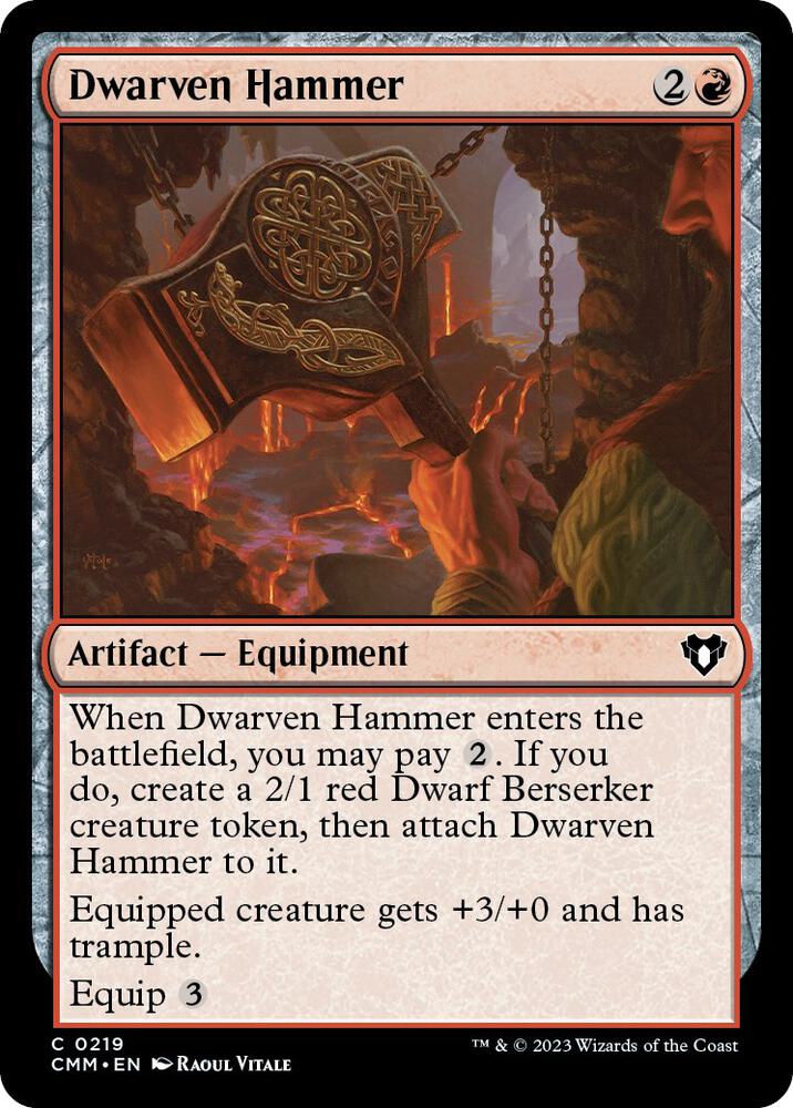 Dwarven Hammer, Commander Masters 219