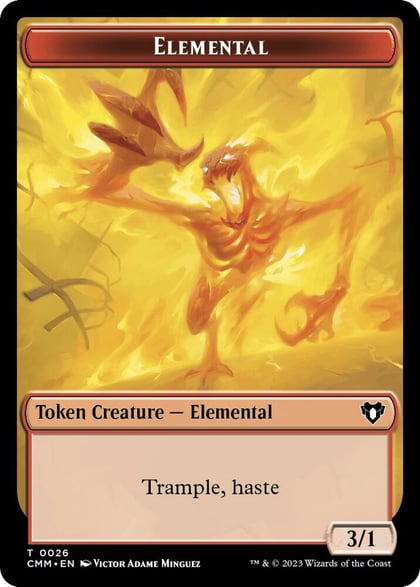 Elemental (0026) // Kor Soldier Double-Sided Token, Commander Masters 26 // 8