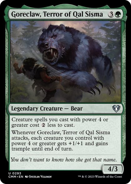 Goreclaw, Terror of Qal Sisma, Commander Masters 293