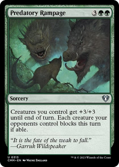 Predatory Rampage, Commander Masters 313