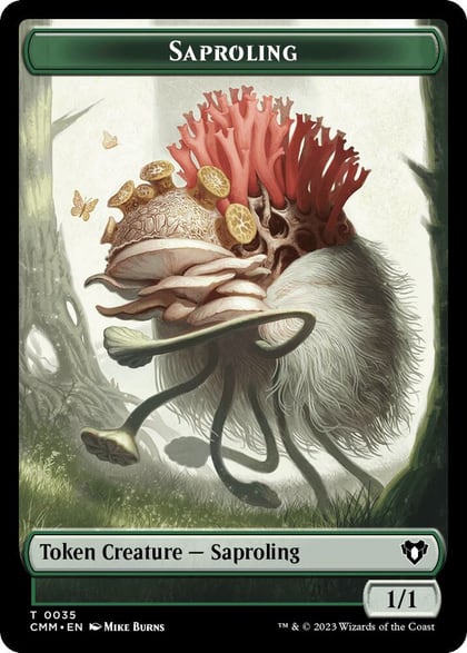 Saproling // Phyrexian Germ Double-Sided Token, Commander Masters 35 // 16