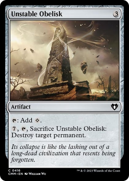 Unstable Obelisk, Commander Masters 416