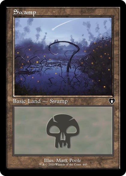 Swamp (445) (Retro Frame), Commander Masters 445