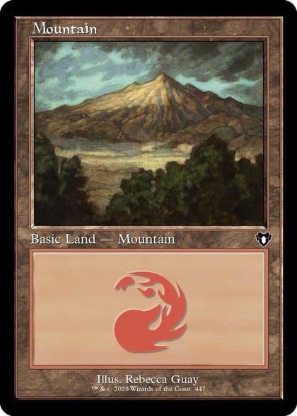 Mountain (447) (Retro Frame), Commander Masters 447