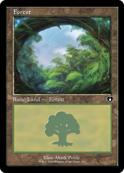 Forest (451) (Retro Frame), Commander Masters 451