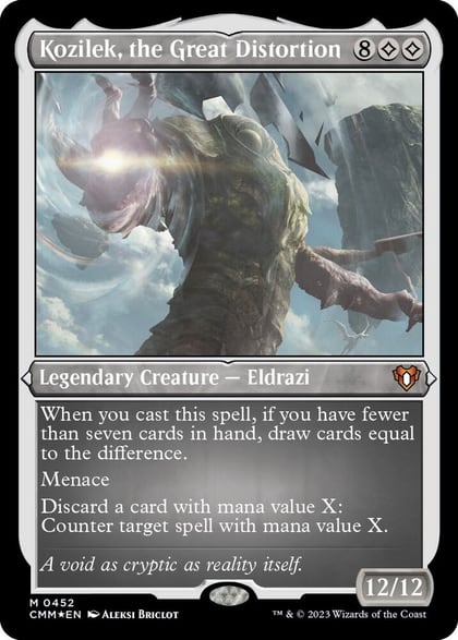 Kozilek, the Great Distortion (Foil Etched), Commander Masters 452