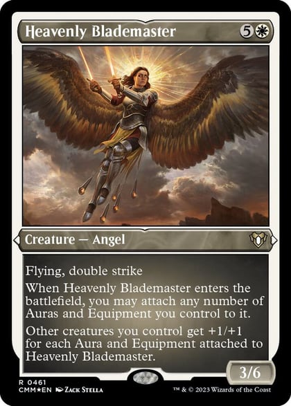 Heavenly Blademaster (Foil Etched), Commander Masters 461