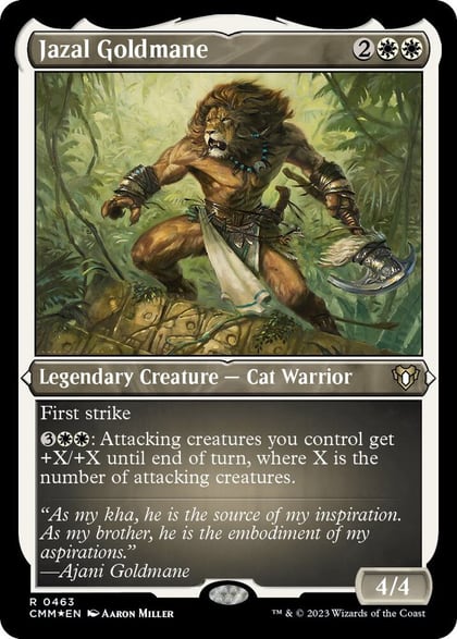 Jazal Goldmane (Foil Etched), Commander Masters 463
