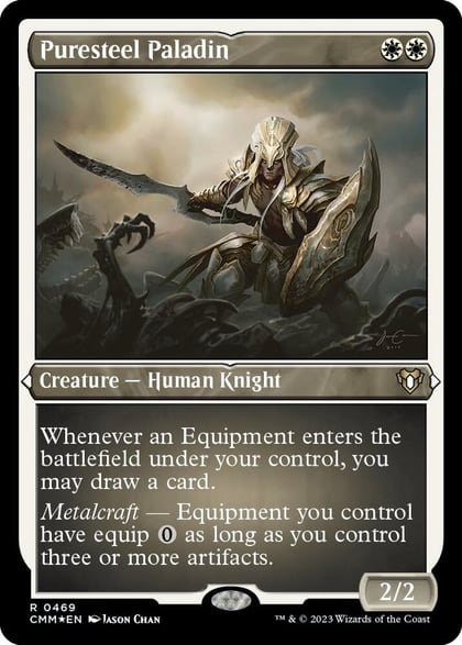 Puresteel Paladin (Foil Etched), Commander Masters 469