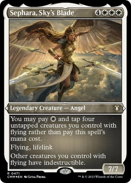 Sephara, Sky's Blade (Foil Etched), Commander Masters 471