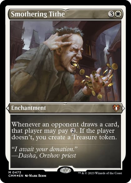 Smothering Tithe (Foil Etched), Commander Masters 473