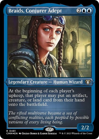 Braids, Conjurer Adept (Foil Etched), Commander Masters 481