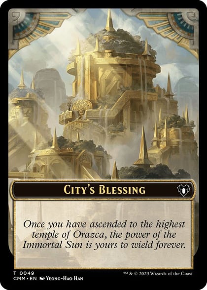 City's Blessing // Rat Double-Sided Token, Commander Masters 49 // 17