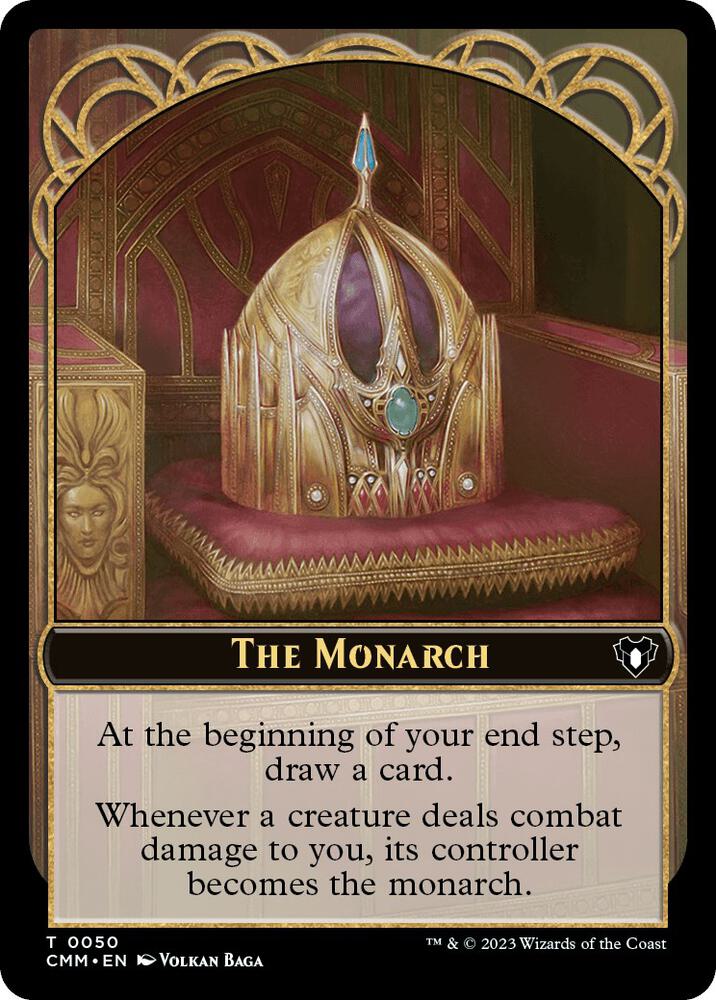 The Monarch // Dragon Egg Double-Sided Token, Commander Masters 50 // 22