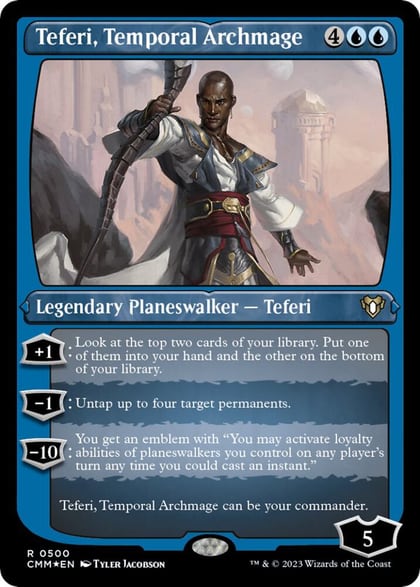 Teferi, Temporal Archmage (Foil Etched), Commander Masters 500