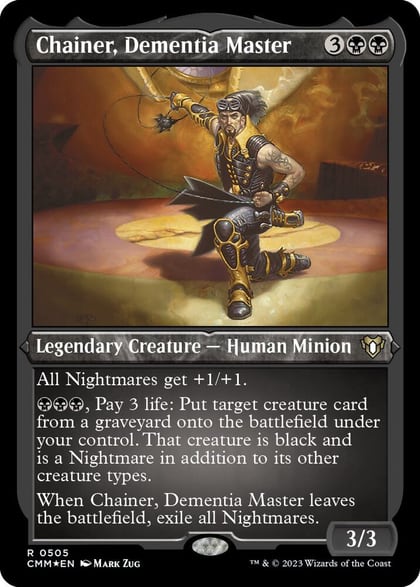 Chainer, Dementia Master (Foil Etched), Commander Masters 505