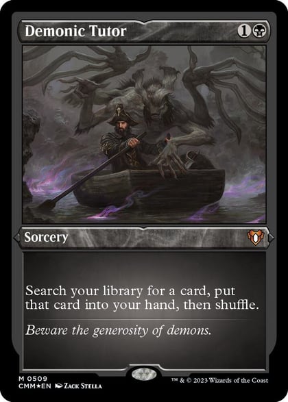 Demonic Tutor (Foil Etched), Commander Masters 509