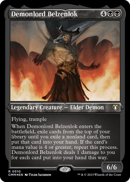 Demonlord Belzenlok (Foil Etched), Commander Masters 510