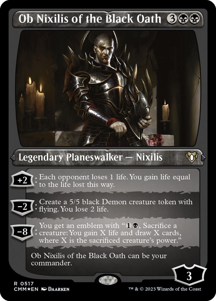 Ob Nixilis of the Black Oath (Foil Etched), Commander Masters 517