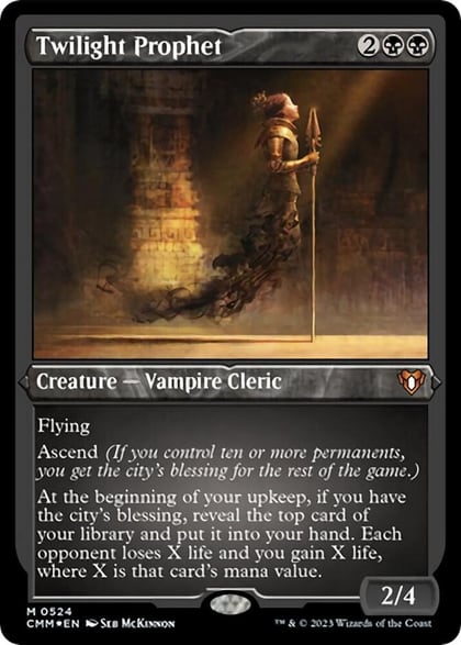 Twilight Prophet (Foil Etched), Commander Masters 524