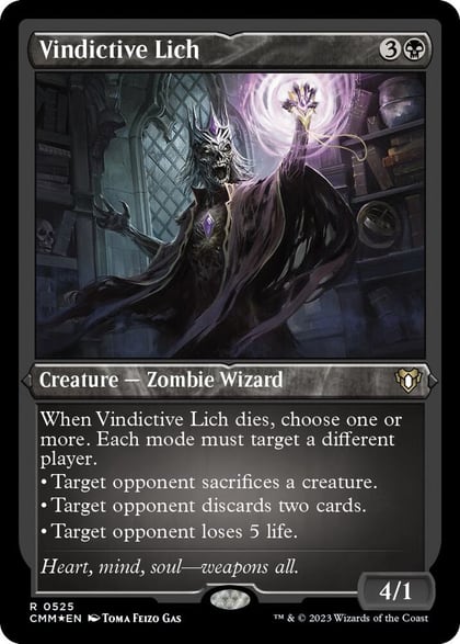 Vindictive Lich (Foil Etched), Commander Masters 525